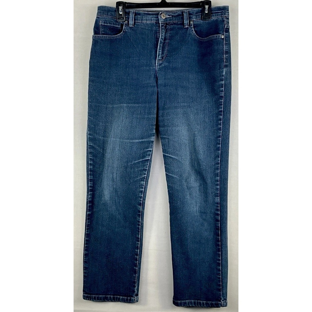Gloria Vanderbilt Amanda Women's Jeans 12 Short Dark Wash Tapered Stretch Fit